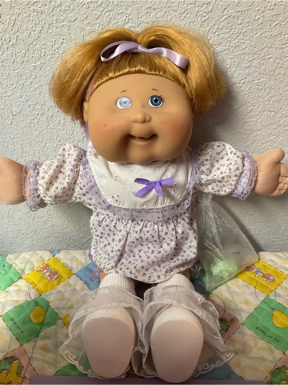 RARE VTG Cabbage Patch Kid Play Along Girl PA-25 Brown Hair Gray Eyes 2004